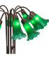 22"H Green Pond Lily 10 Light Table Lamp