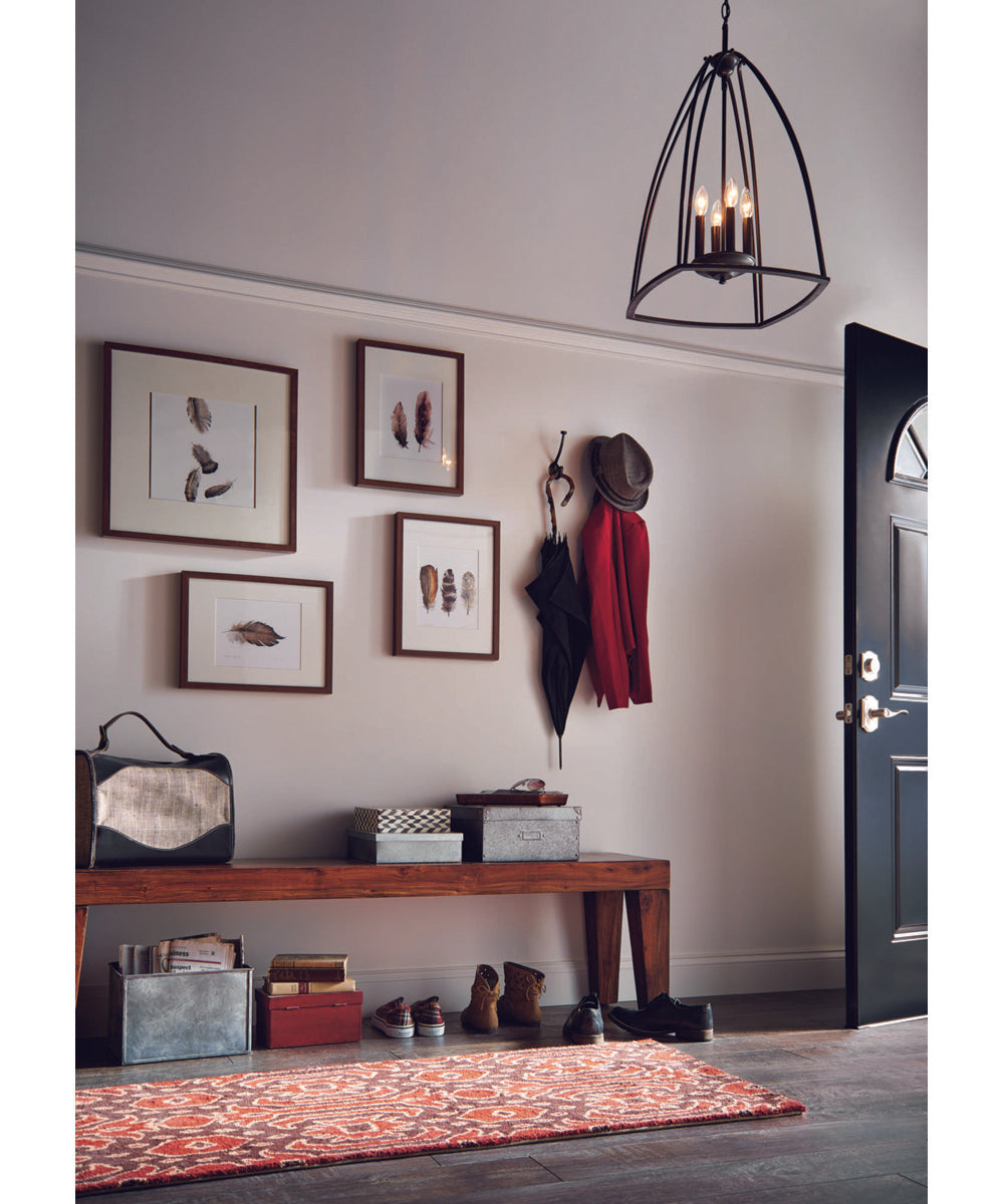 Tally 4-Light Foyer Pendant Antique Bronze