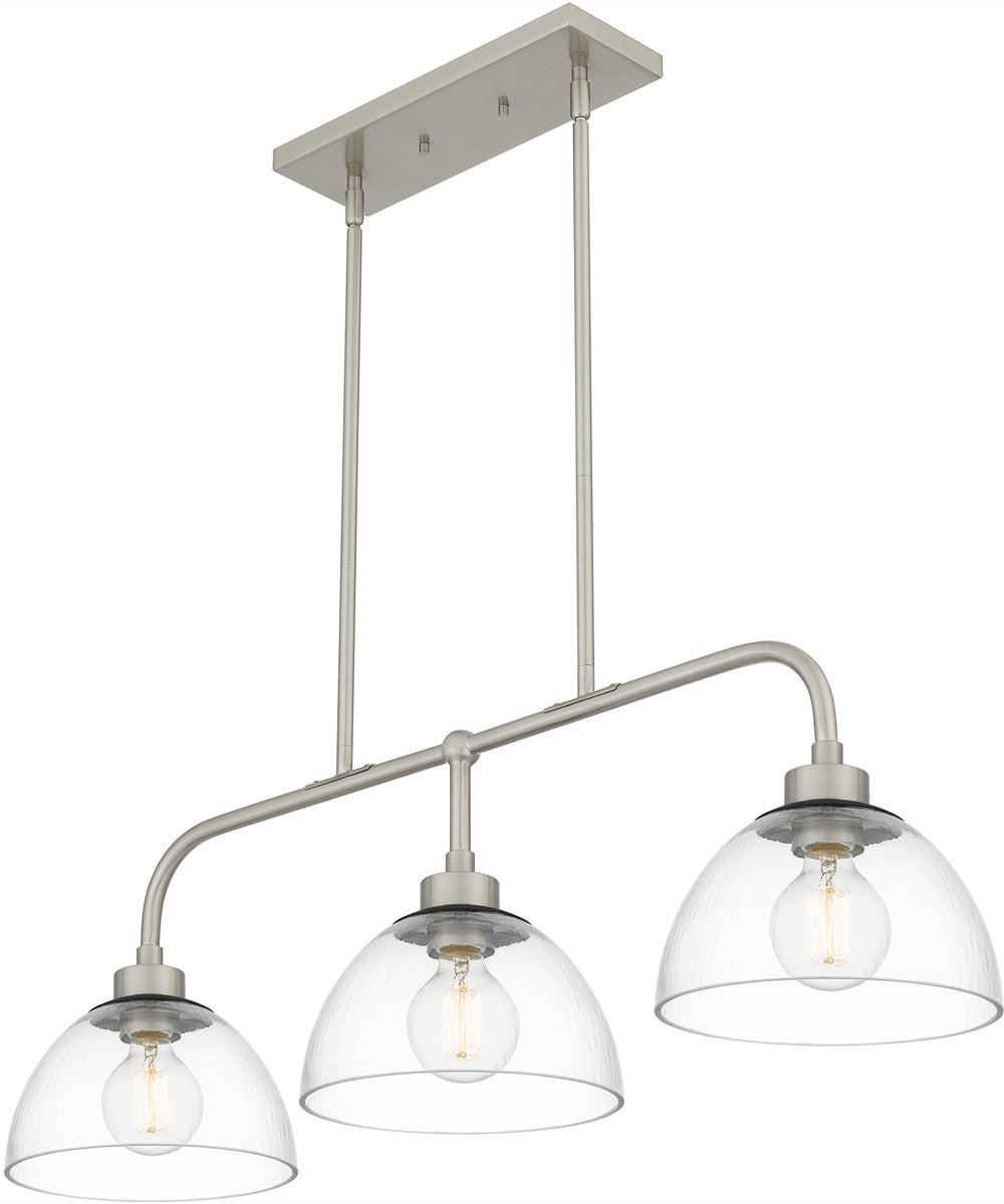 Halsey Medium 3-light Island Light Brushed Nickel