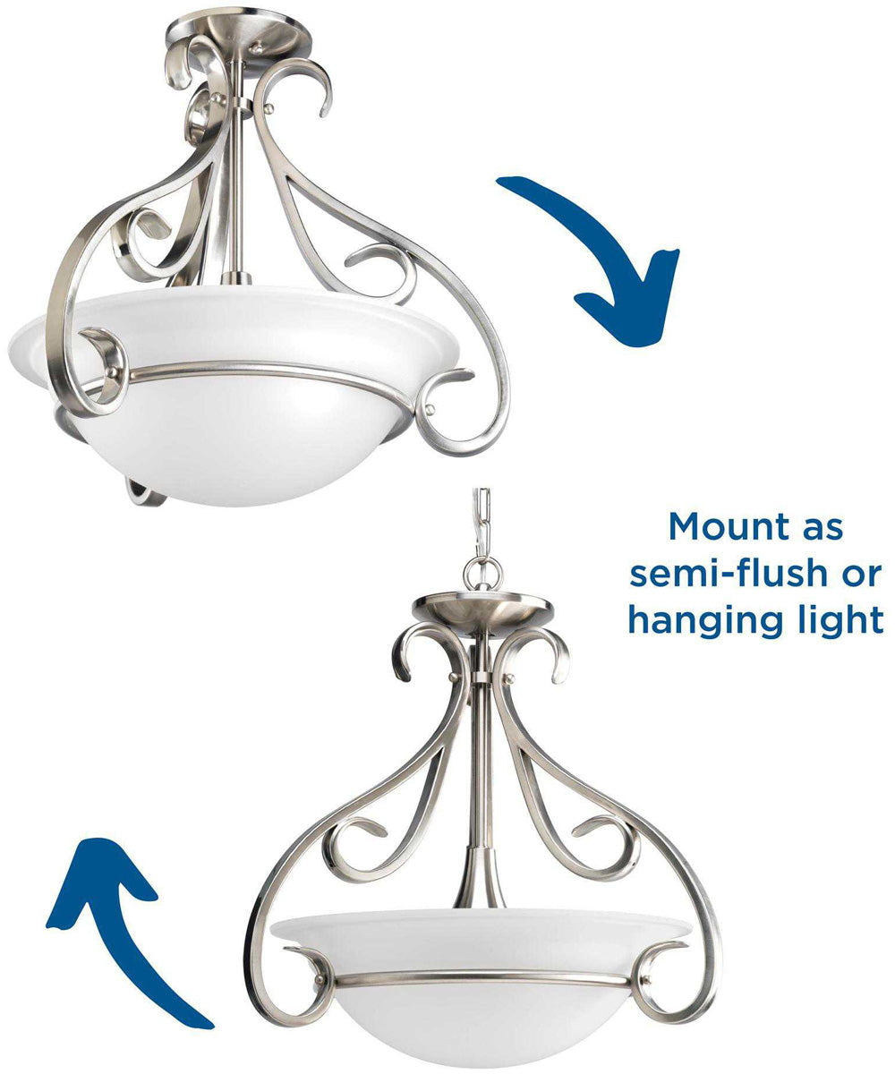 Torino 3-Light Foyer Pendant Brushed Nickel