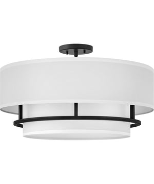 Graham 4-Light Large Semi-flush Mount in Black