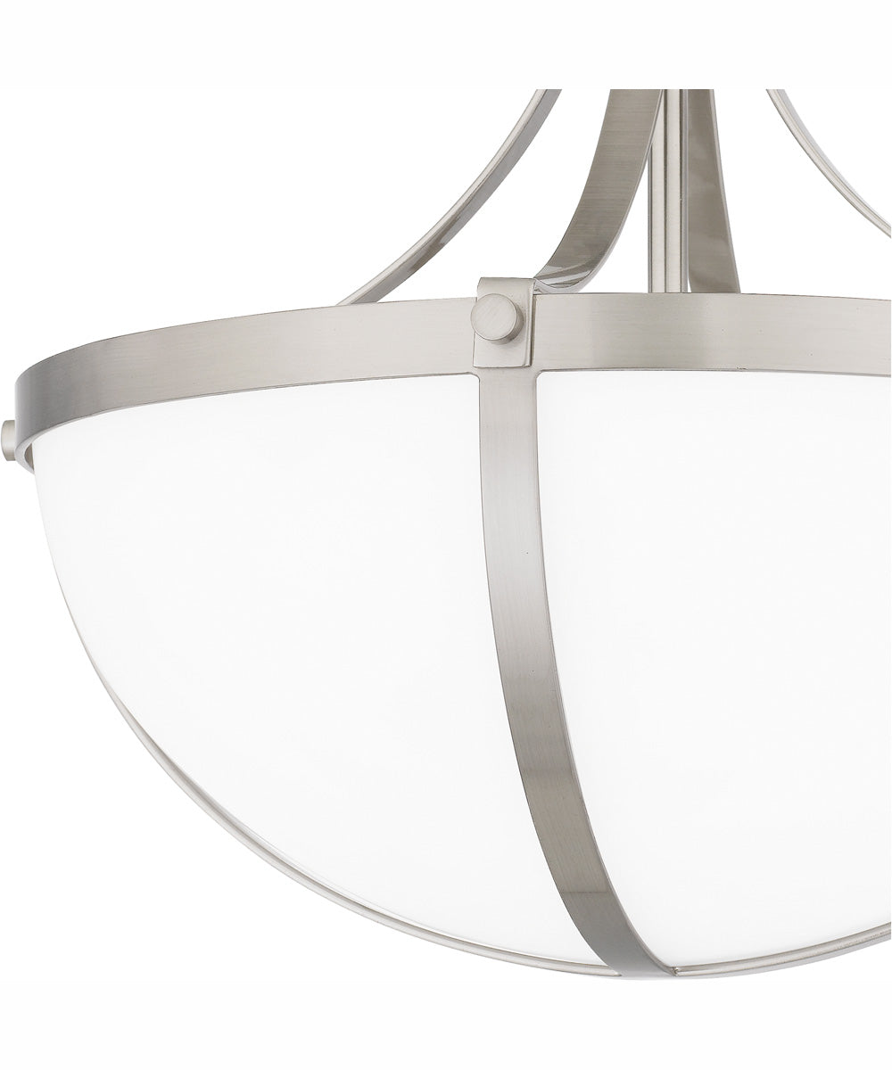 Antebellum Medium 2-light Semi Flush Mount Brushed Nickel