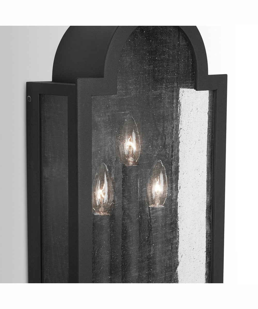Monroe 3-Light Wall Mount Rain or Shine Black
