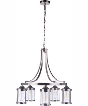 Elliot 5-Light Chandelier Brushed Polished Nickel