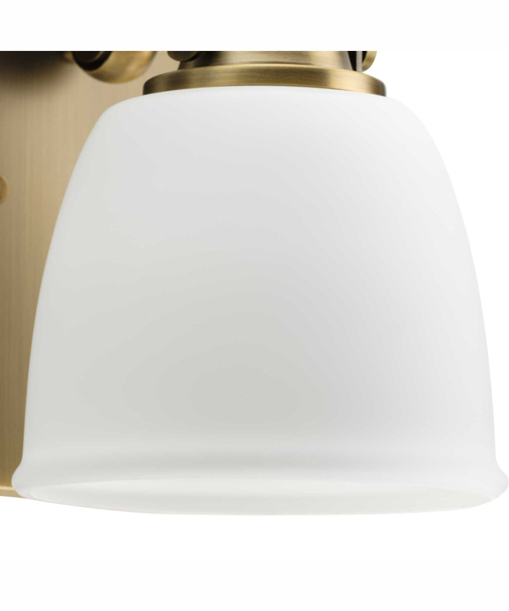 Preston 1-Light Coastal Bath Vanity Light Vintage Brass