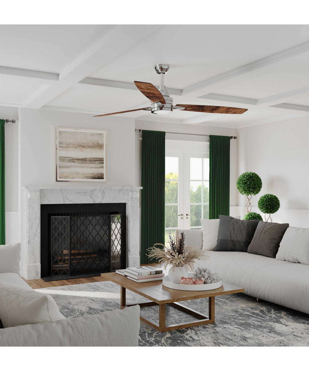 Gaze 60" LED 3-Blade Ceiling Fan Polished Chrome