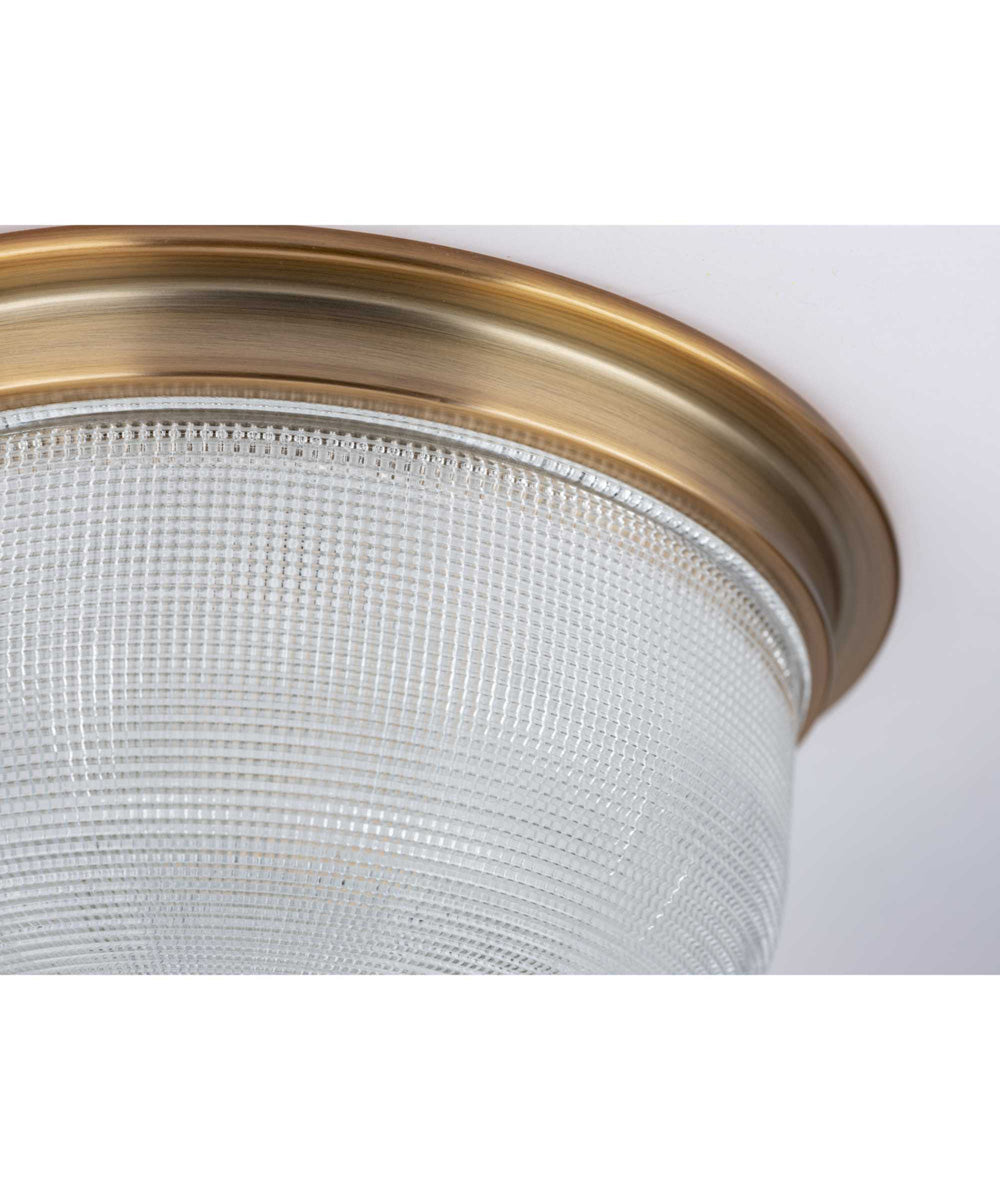 Archie 2-Light 12-3/8" Close-to-Ceiling Vintage Brass