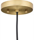 Hinton 1-Light Brushed Nickel Modern Farmhouse Pendant Vintage Brass