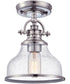 Grant 1-light Semi Flush Mount Brushed Nickel