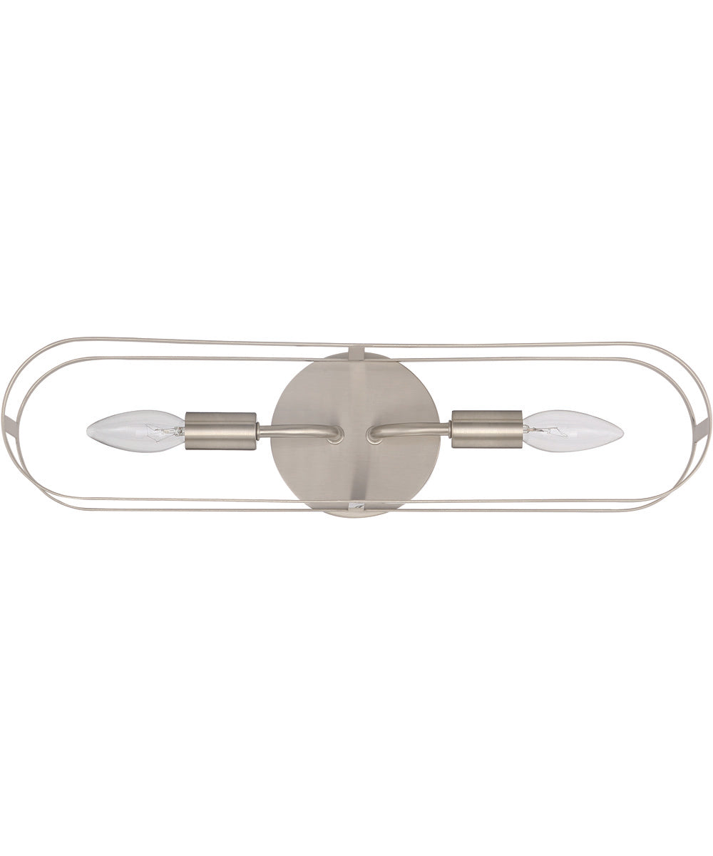 Mindful 2-Light Wall Sconce Brushed Polished Nickel