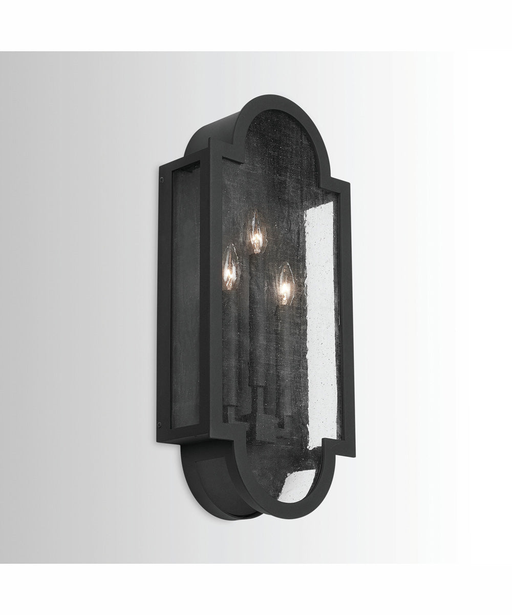 Monroe 3-Light Wall Mount Rain or Shine Black