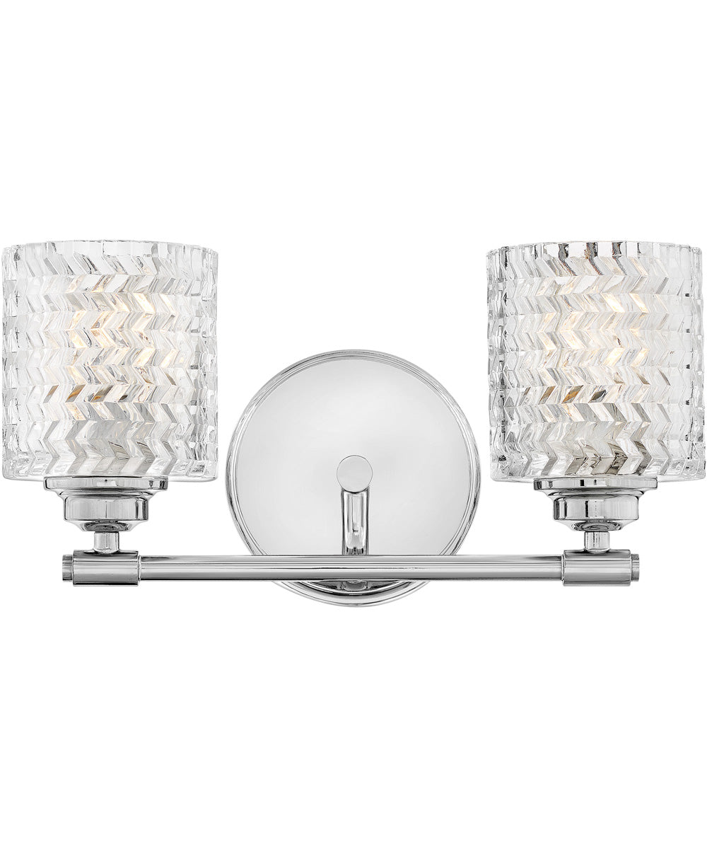 Elle 2-Light Vanity in Chrome