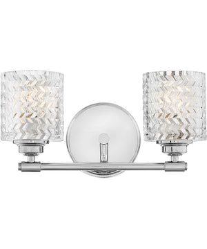 Elle 2-Light Vanity in Chrome
