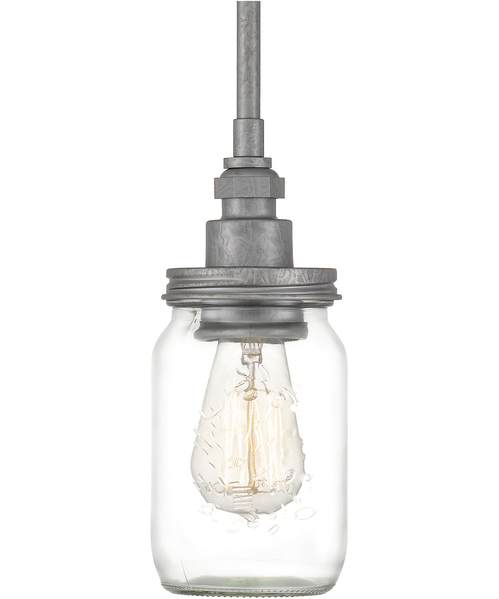 Squire Small 1-light Mini Pendant Galvanized