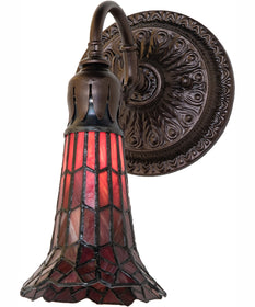 5.5" Wide Stained Glass Pond Lily Wall Sconce