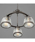 Judson 3-Light Clear Glass Farmhouse Chandelier Light Antique Bronze