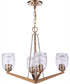 Guiding Star 4-Light Chandelier Satin Brass