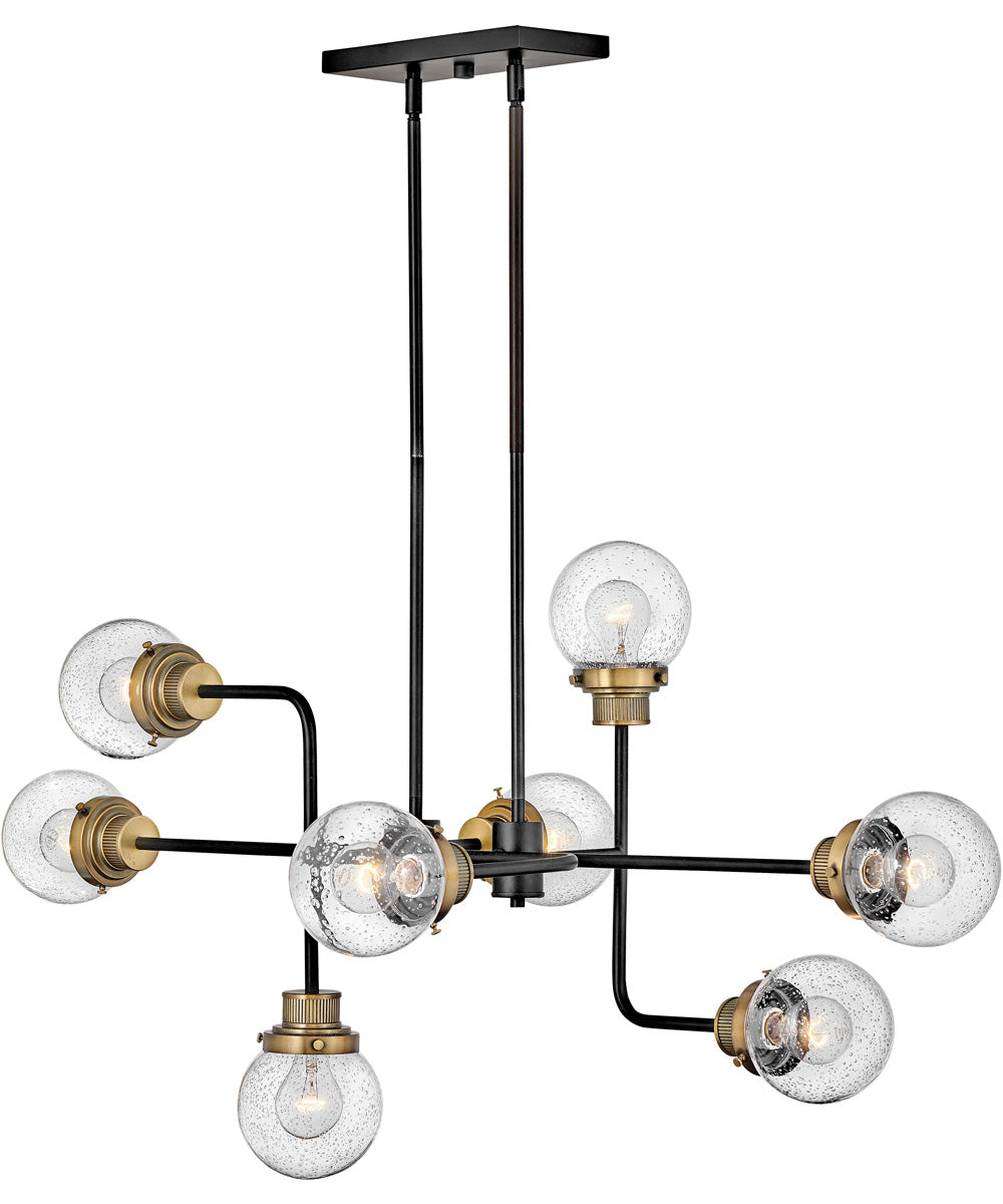 Poppy 8-Light Eight Light Linear in Black