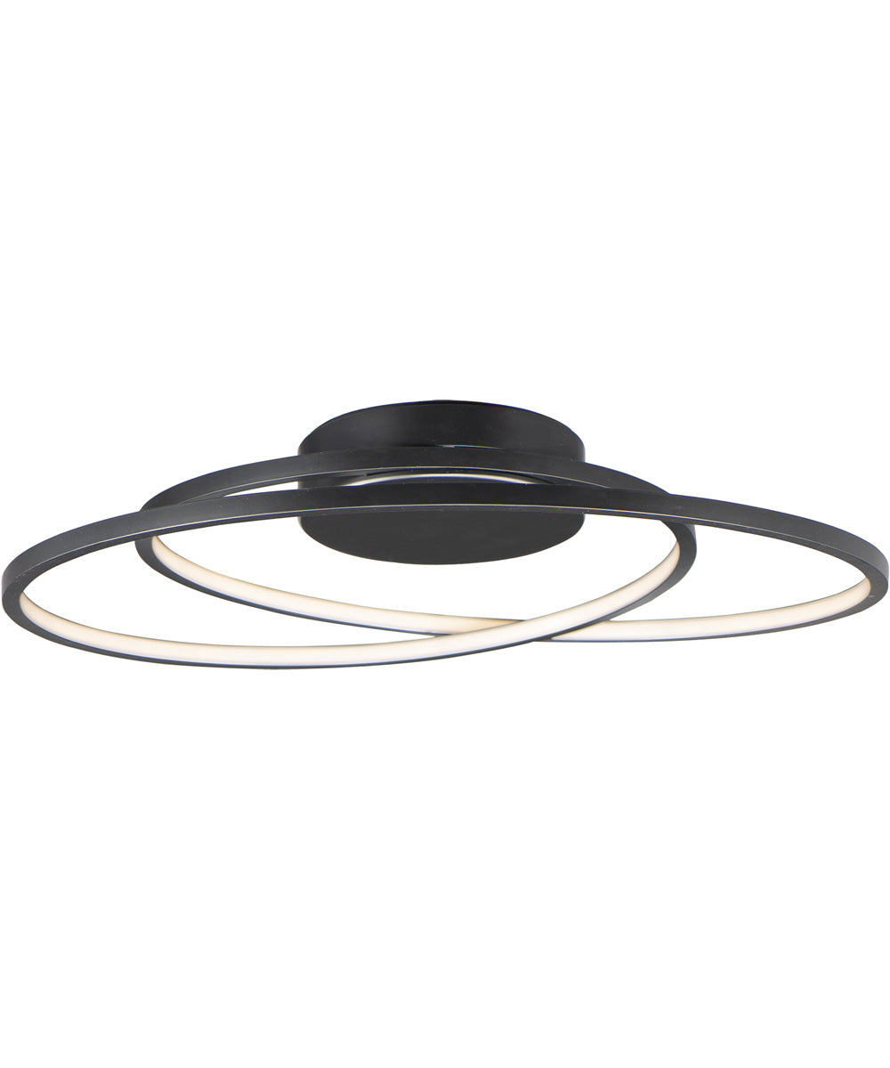 25"W Cycle LED Flush Mount Black