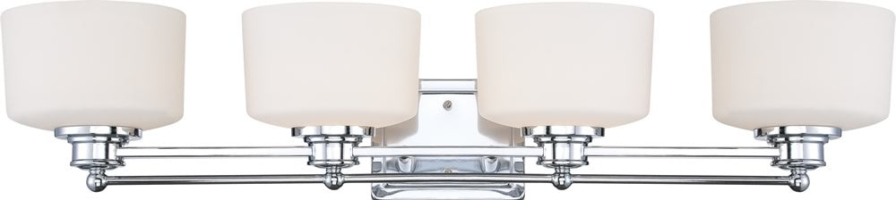 34"W Soho 4-Light Vanity & Wall Polished Chrome