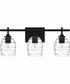 Lucy Large 3-light Bath Light Matte Black