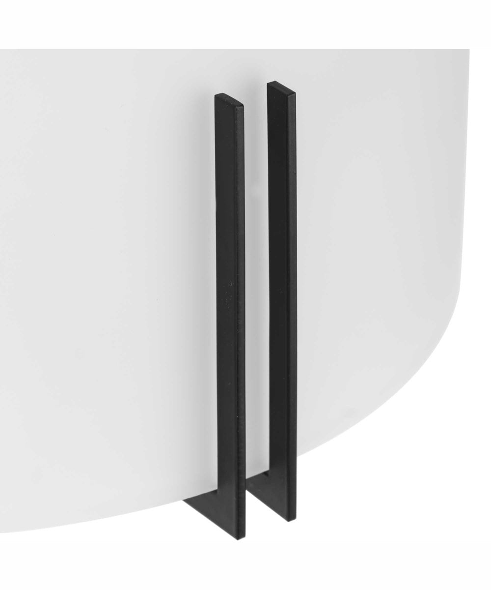 Modern Glass Sconce 2-Light Wall Sconce Matte Black