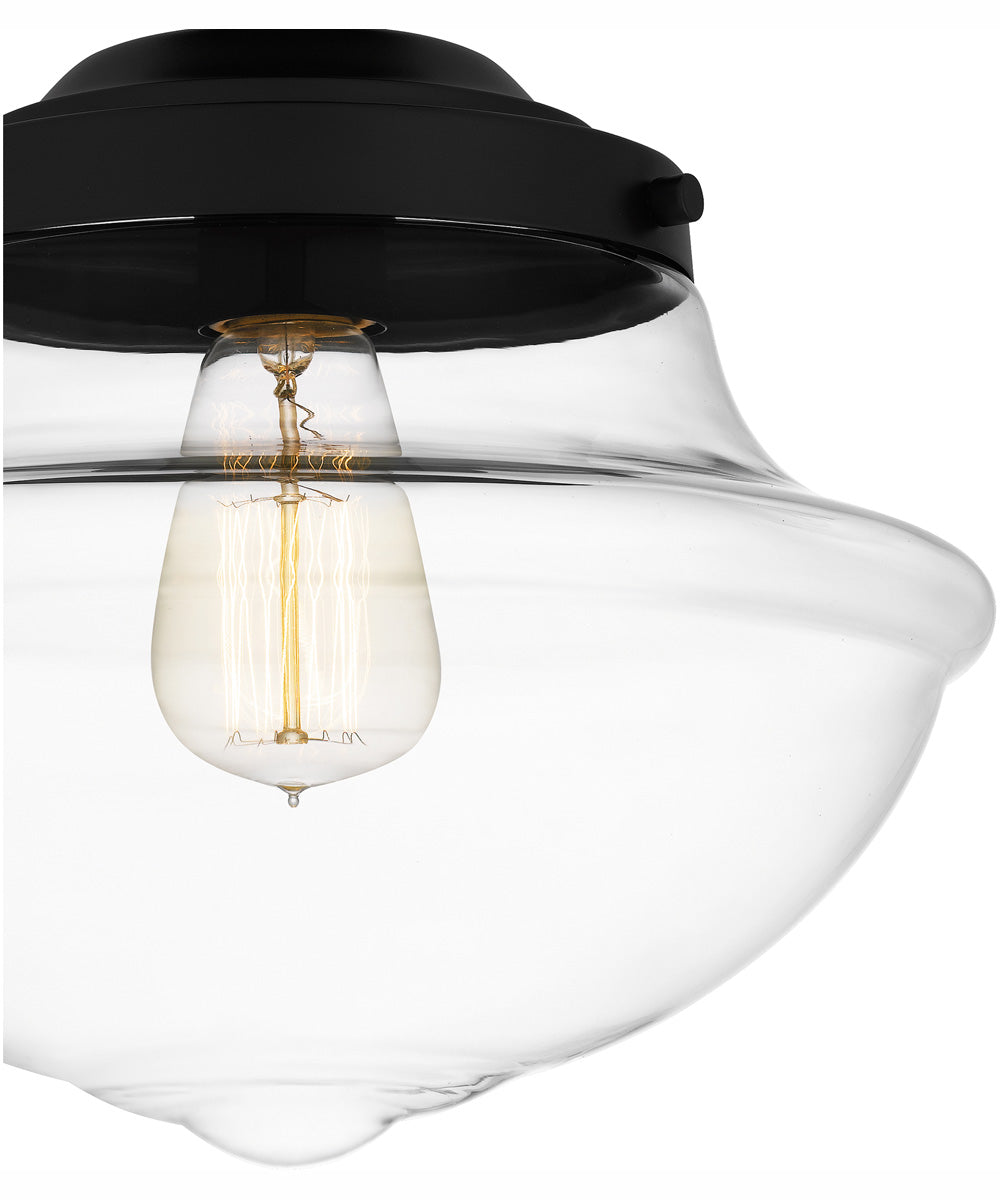 Quoizel Semi-Flush Mount Small 1-light Semi Flush Mount Matte Black