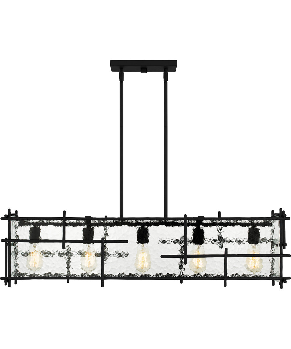 Daphne Medium 5-light Island Light Matte Black