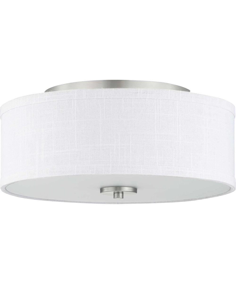Inspire 13" 2-Light Flush Mount Brushed Nickel