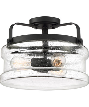 Danbury 3-light Semi Flush Mount Earth Black