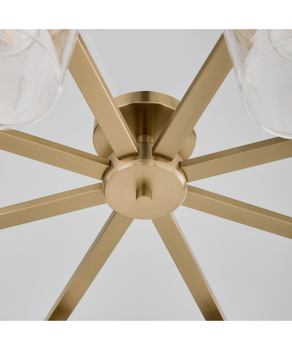 Veno 8-light Ceiling Flush Mount Aged Brass