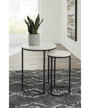 Briarsboro Accent Table (2/CN) White/Black