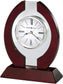 8"H Clarion Tabletop Clock Rosewood