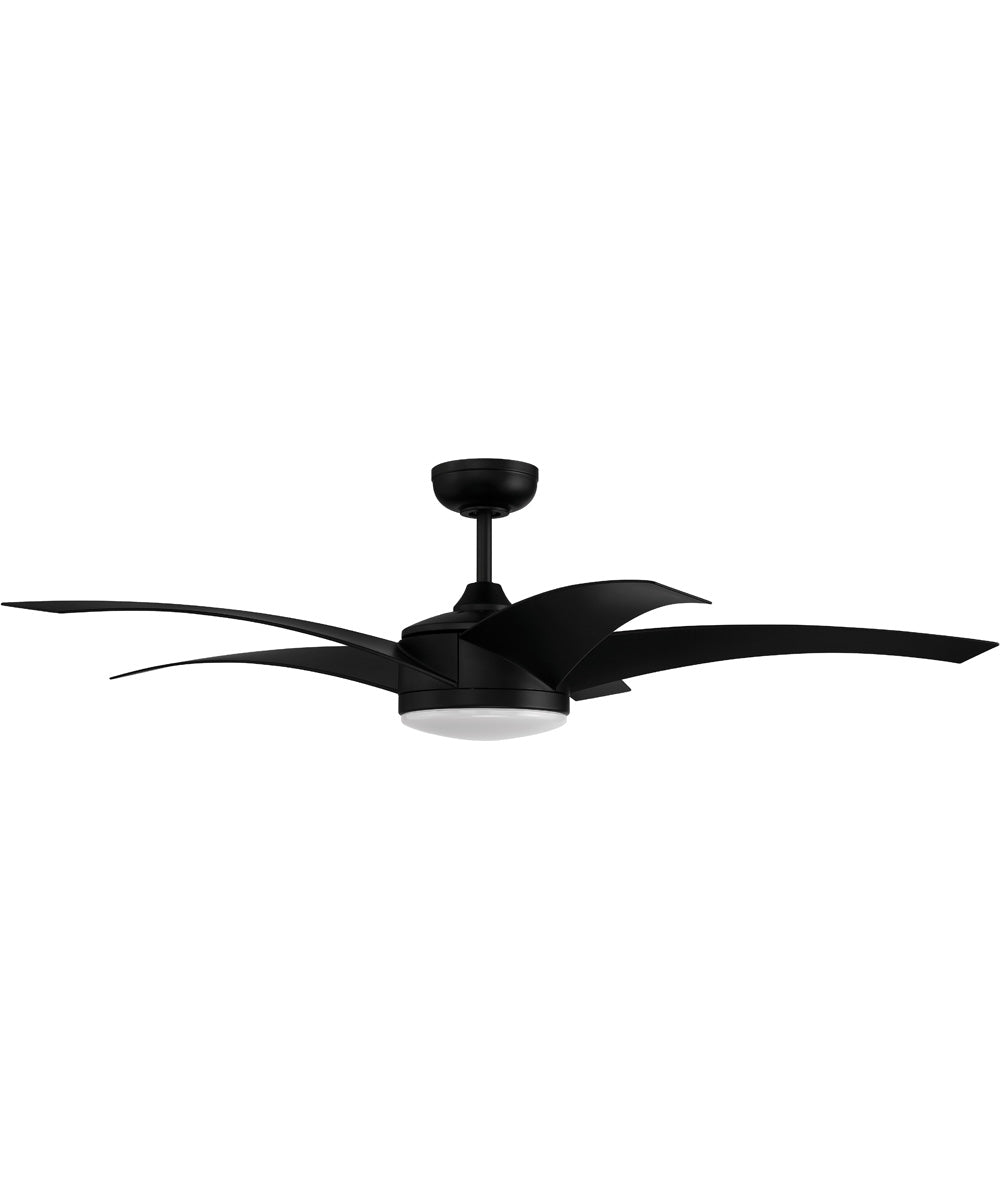 54" Pursuit 1-Light Specialty Indoor/Outdoor Ceiling Fan (Blades Included) Flat Black