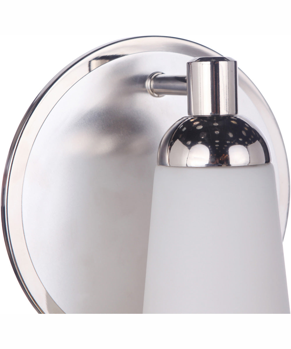 Riggs 1-Light Wall Sconce Brushed Polished Nickel / Polished Nickel