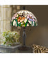 Pazio Floral Butterfly Tiffany Table Lamp