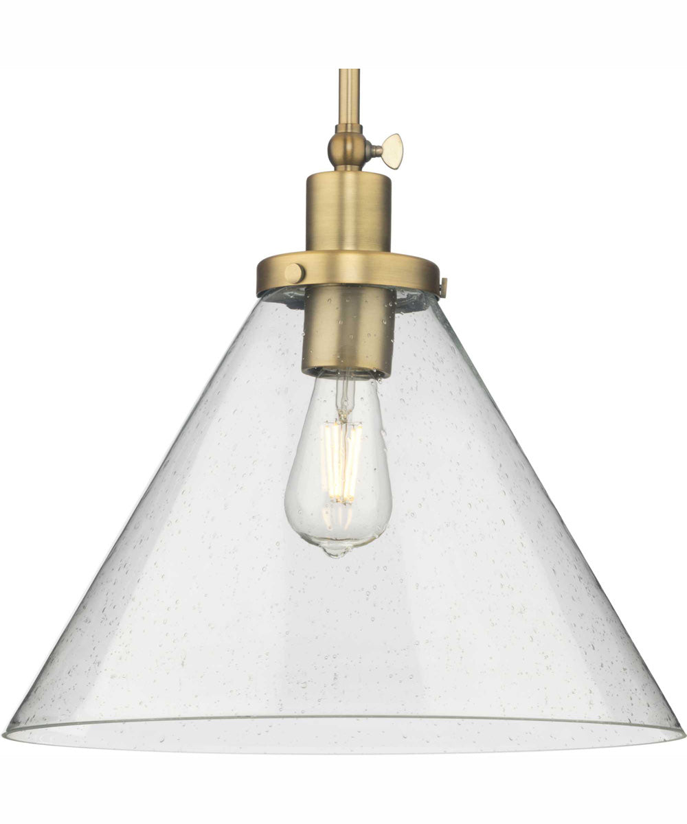 Hinton 1-Light Modern Farmhouse Pendant Vintage Brass