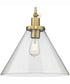 Hinton 1-Light Modern Farmhouse Pendant Vintage Brass