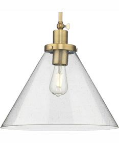 Hinton 1-Light Modern Farmhouse Pendant Vintage Brass