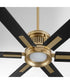 65" Zeus Patio Ceiling Fan Aged Brass