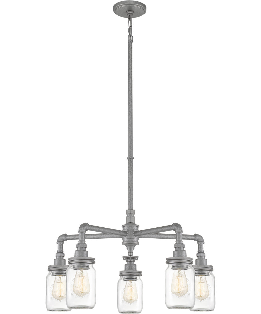 Squire 5-light Chandelier Galvanized