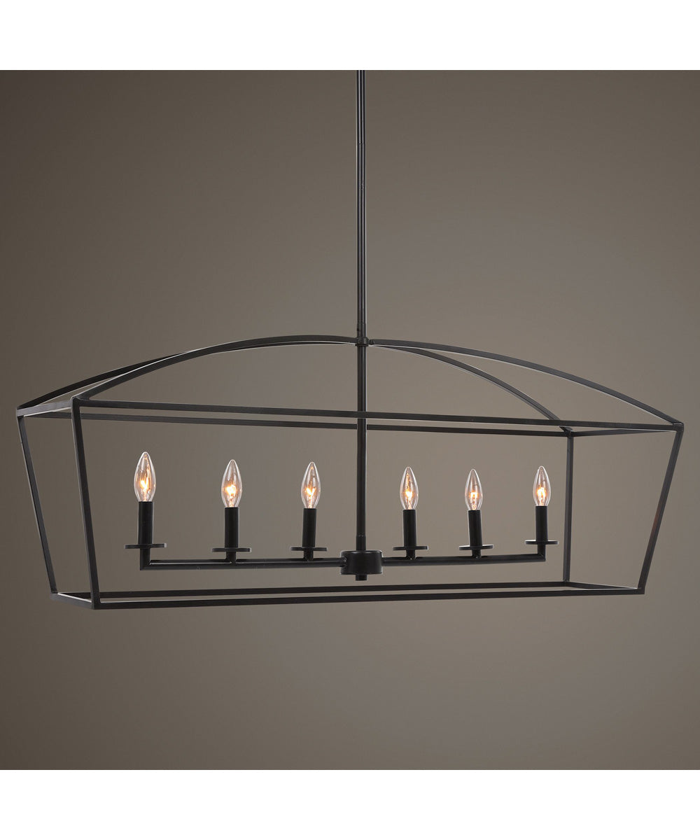 Clayton 6 Light Linear Chandelier