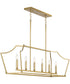 Parkhurst 6-Light New Traditional  Linear Island Chandelier Light Brushed Bronze