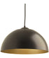 Dome 1-Light LED Pendant Antique Bronze