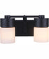 District 2-Light Vanity Flat Black