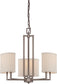 21"W Gemini 3-Light Chandelier Hazel Bronze