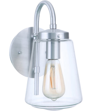 Laclede 1-Light Outdoor Wall Light Satin Aluminum