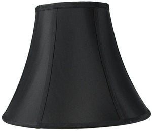 14"W x 11"H SLIP UNO FITTER Black with Gold Lining Bell Lampshade