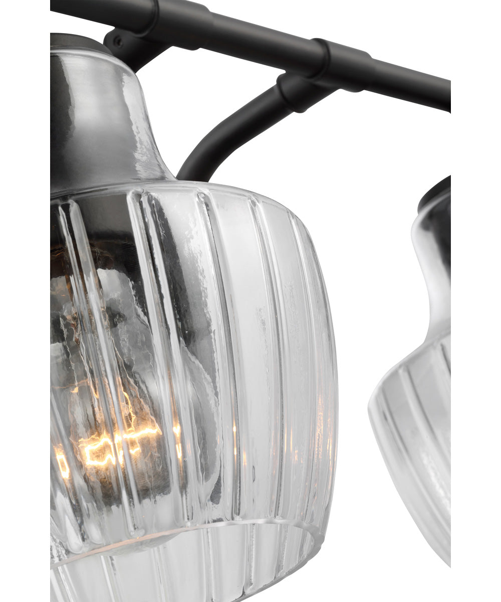 Destin 2-Light Vanity & Wall Black / Silver Accents