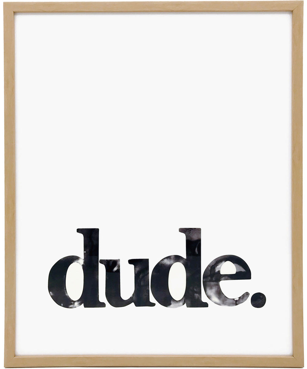 Dude Wall Art Black/White